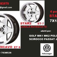 Cerchi star 7x13 vw 4x100 concavi / a canale