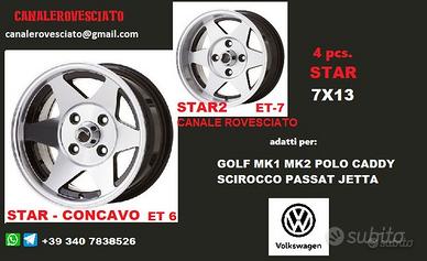 Cerchi star 7x13 vw 4x100 concavi / a canale