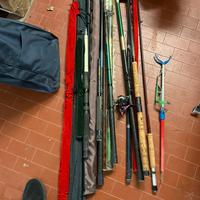 Attrezzatura varia da pesca piu mater costr mosche