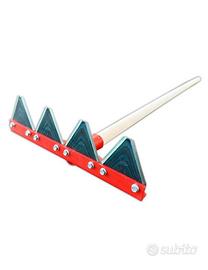 Rastro Decespugliatore 4 Denti con Manico in Legno