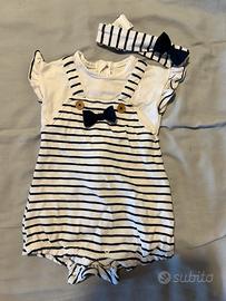 Vestitino body bimba neonata 3-6 mesi 62cm Blukids