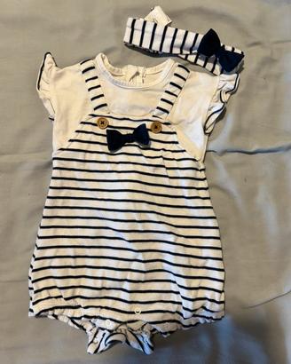 Vestitino body bimba neonata 3-6 mesi 62cm Blukids