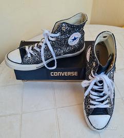 Converse All Star nere con brillantini Abbigliamento e Accessori In vendita a Lucca