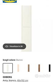 Anta ikea Oxberg in legno bianca