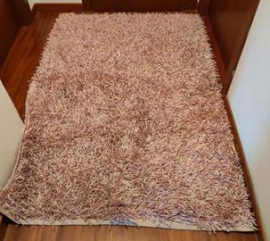 tappeto moderno a pelo alto rosa