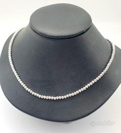 COLLANA ORO BIANCO 18KT 750 42CM 9,38GR