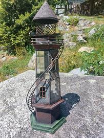 Faro porta candela fatto a mano