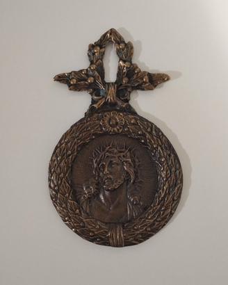 Medaglione Gesù Cristo in ottone 