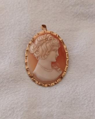 spilla ciondolo cameo in oro