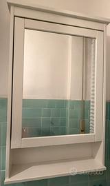 Mobile a specchio con un’anta bianco Ikea