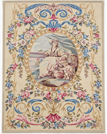 Grande Tappeto Stile Aubusson Fatto a Mano