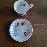 Tazza da te' con piattino Royal Albert Aprile