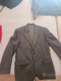 Abito Uomo Enrico Coveri Grigio Gessato 100% lana