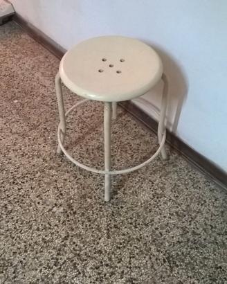 Sgabello vintage (legno/metallo)