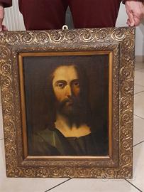 Quadro volto di Cristo olio su tela
