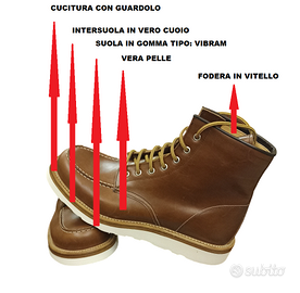 Stivali Stringati Uomo nr.44 come Red W.