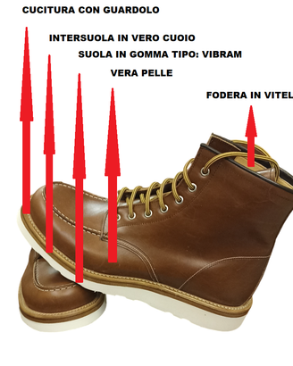 Stivali Stringati Uomo nr.44 come Red W.