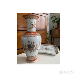 Set Porcellana MICHIELOTTO - Vaso e Vassoio - ORO