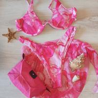 bikini con mini pareo e necessarie 