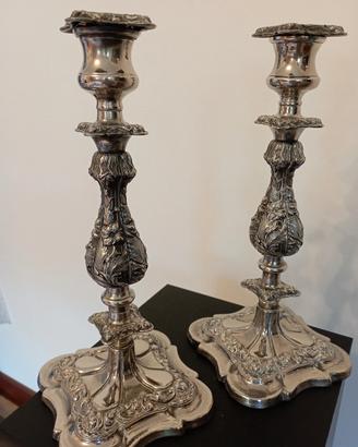 candelabri ottone placcato silver plated