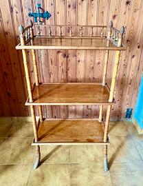 Mobiletto vintage stile bambù – 3 ripiani