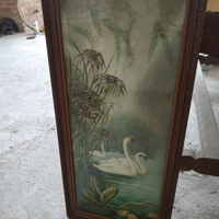 Dipinto d'epoca cigni