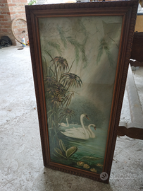 Dipinto d'epoca cigni