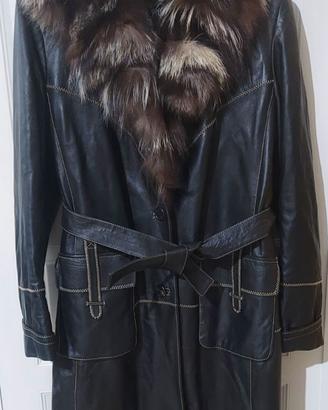 Cappotto donna in pelle