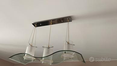 Lampadario vetro contemporaneo/moderno