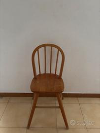 Sedia alta per bambini in legno Windsor
