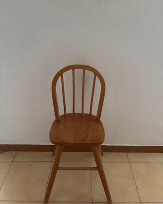 Sedia alta per bambini in legno Windsor