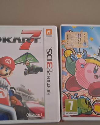 lotto 2 giochi Nintendo 3ds mario kart e kirby