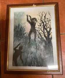 Quadro Santo Pizzamiglio fauni dei boschi