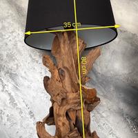 LAMPADA DA TAVOLO BIZZOTTO BLUMA IN LEGNO DI TEAK