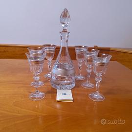 servizio liquore argento e cristallo L.A.R 