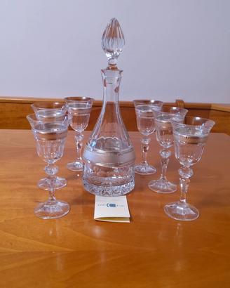 servizio liquore argento e cristallo L.A.R 