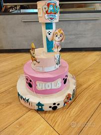 torta finta paw patrol
