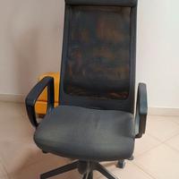 Sedia ufficio con ruote struttura metallo