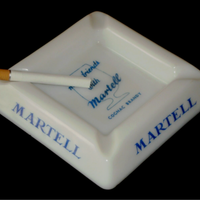 posacenere ashtray martell cognac da tavolo 1970