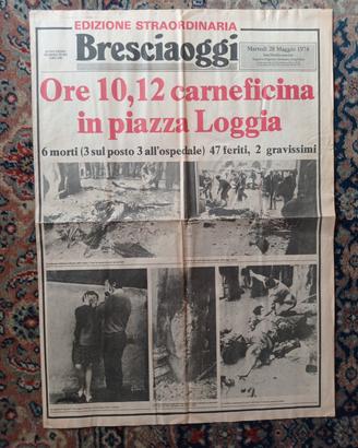 BRESCIAOGGI  (PIAZZA  LOGGIA)  *28  MAGGIO  1974* 