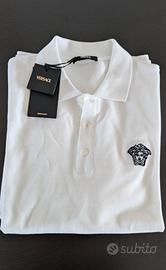 Versace polo maniche corte bianca tg. L