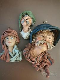 maschere terracotta Monreale Sicilia
