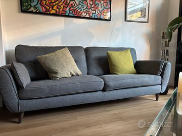 DIVANO, Poltrona  + pouf Made in Italy