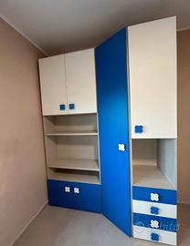 MOBILE CAMERETTA BAMBINO BIANCO E BLU