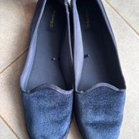 Friulane blu navy in velluto