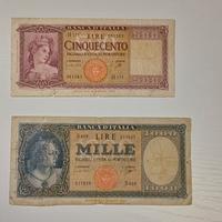 500 e 1000 Lire Italia (Medusa) 