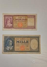 500 e 1000 Lire Italia (Medusa) 