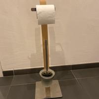 Porta rotolo e scopino wc