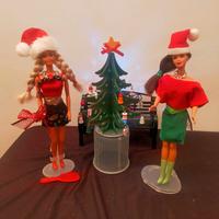Due Barbie vintage Natalizie anni 80