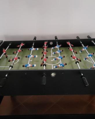 Calcio balilla e biliardo in legno duble face